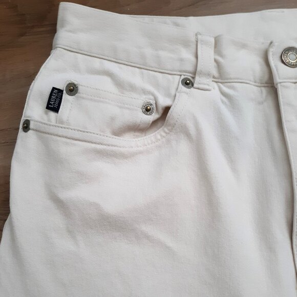 Ralph Lauren Off White Denim Jeans Size 6 - Picture 2 of 4